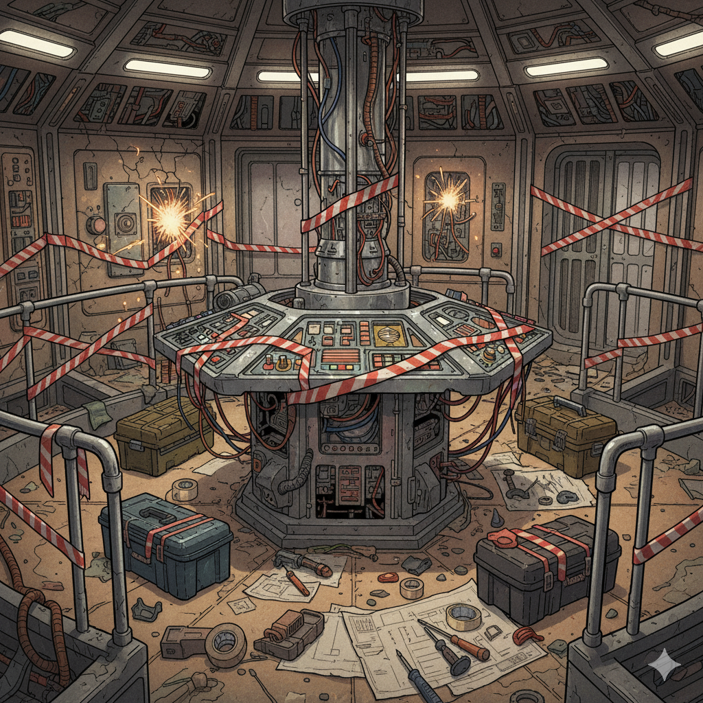 Ilustración del interior de la TARDIS